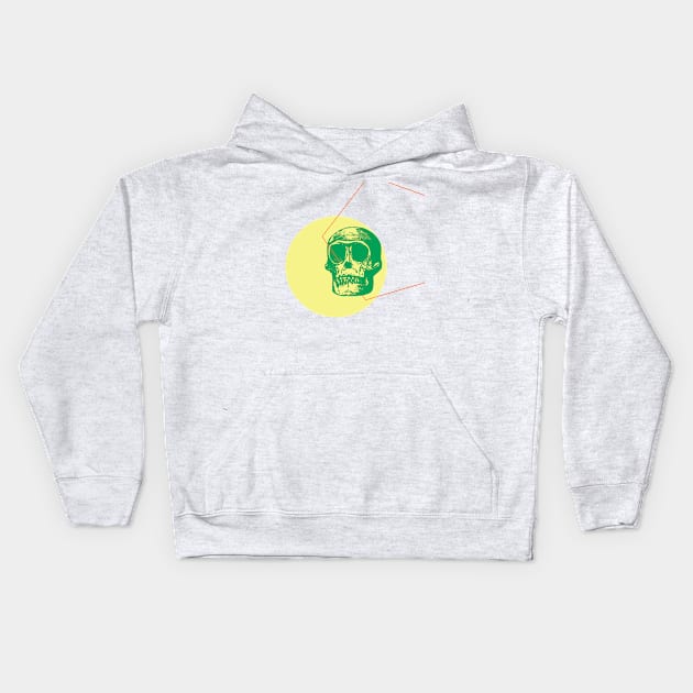 Geometric Skull Kids Hoodie by RicoAlencar